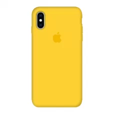Силиконовый чехол Apple Silicone Case Canary Yellow для iPhone X/Xs с закрытым низом